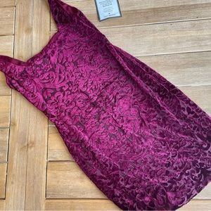Jump Apparel Dress Junior Size XS Sheath Velvet Mini Burgundy Wine Red